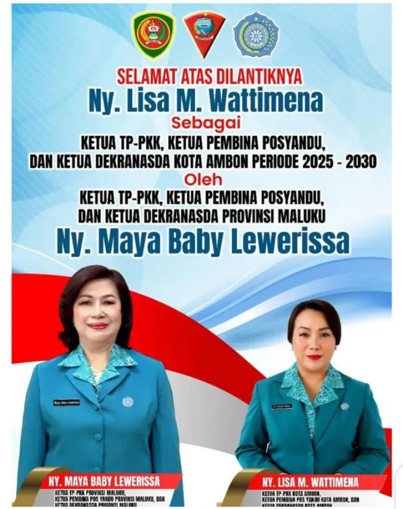 Selamat Atas Pelantikan Ketua TP-PKK Kota Ambon