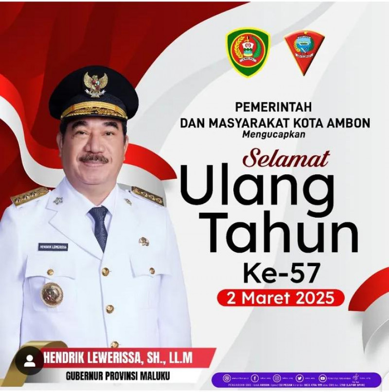 Selamat HUT Gubernur Maluku