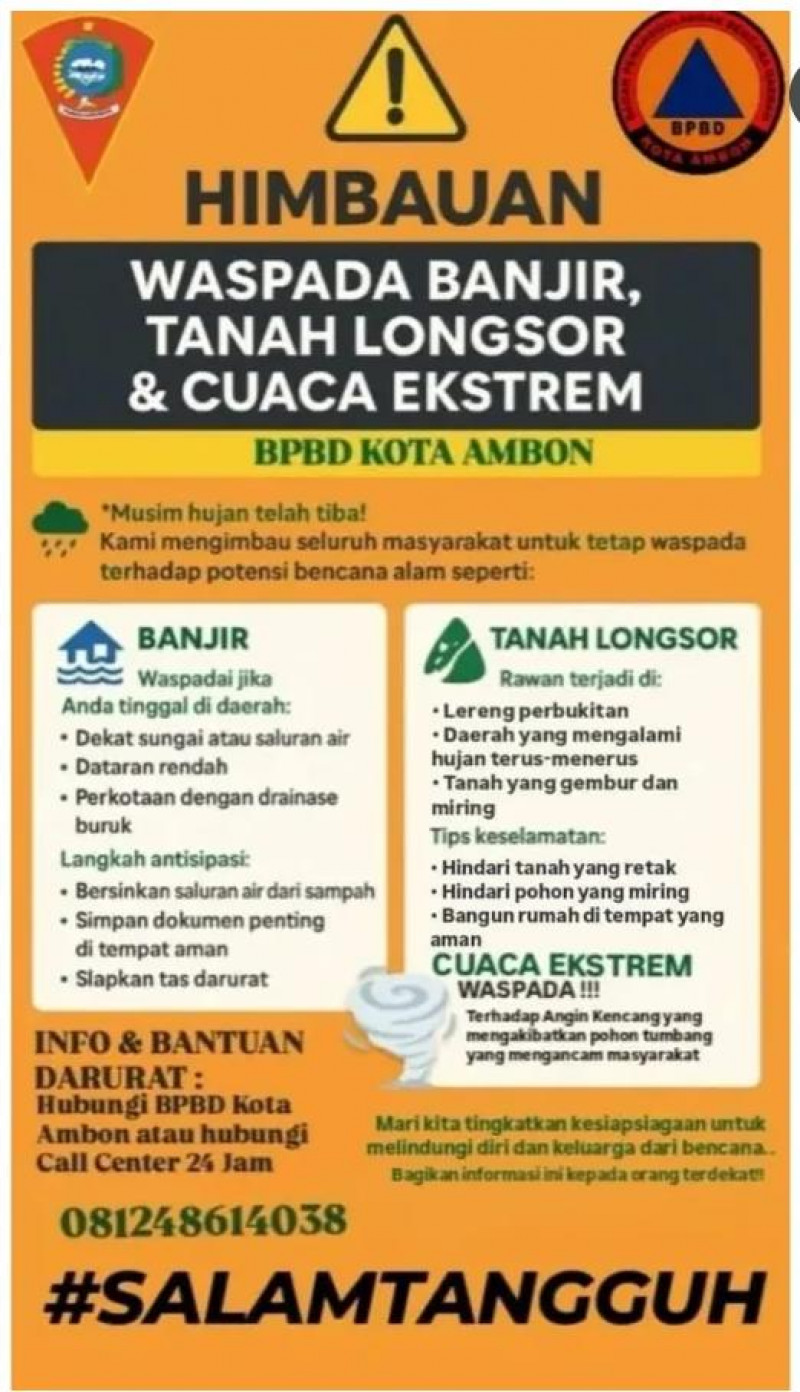 Himbauan Banjir dan Tanah Lonsor