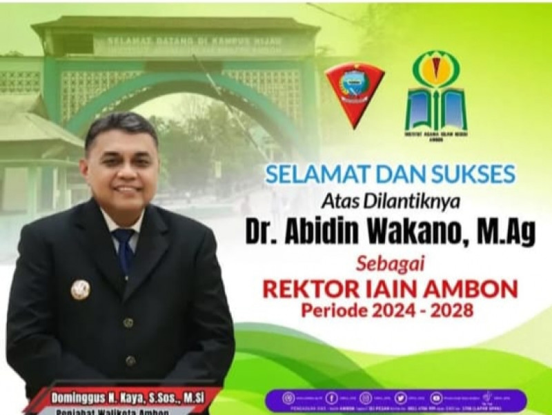 Selamat dan Sukses Dr. Abidin Wakano,M.Ag