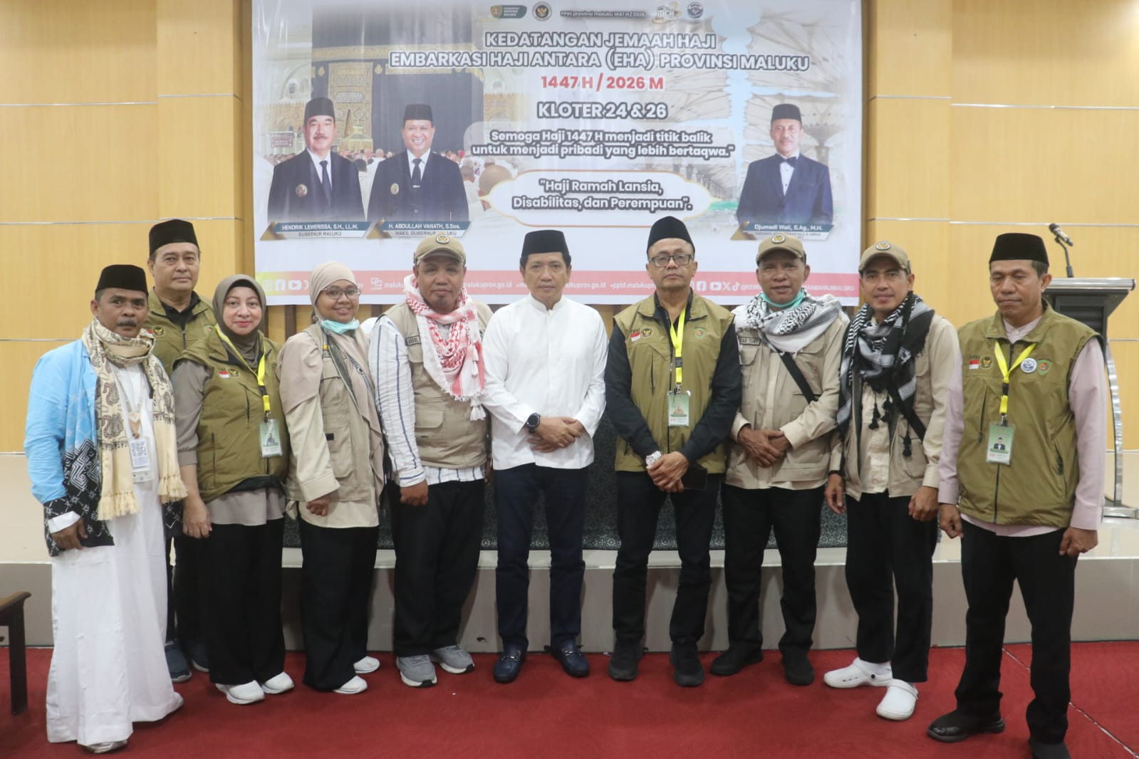 Sebanyak 387 Jemaah Haji Kloter 24 Tiba di Ambon, Disambut Sekda Maluku