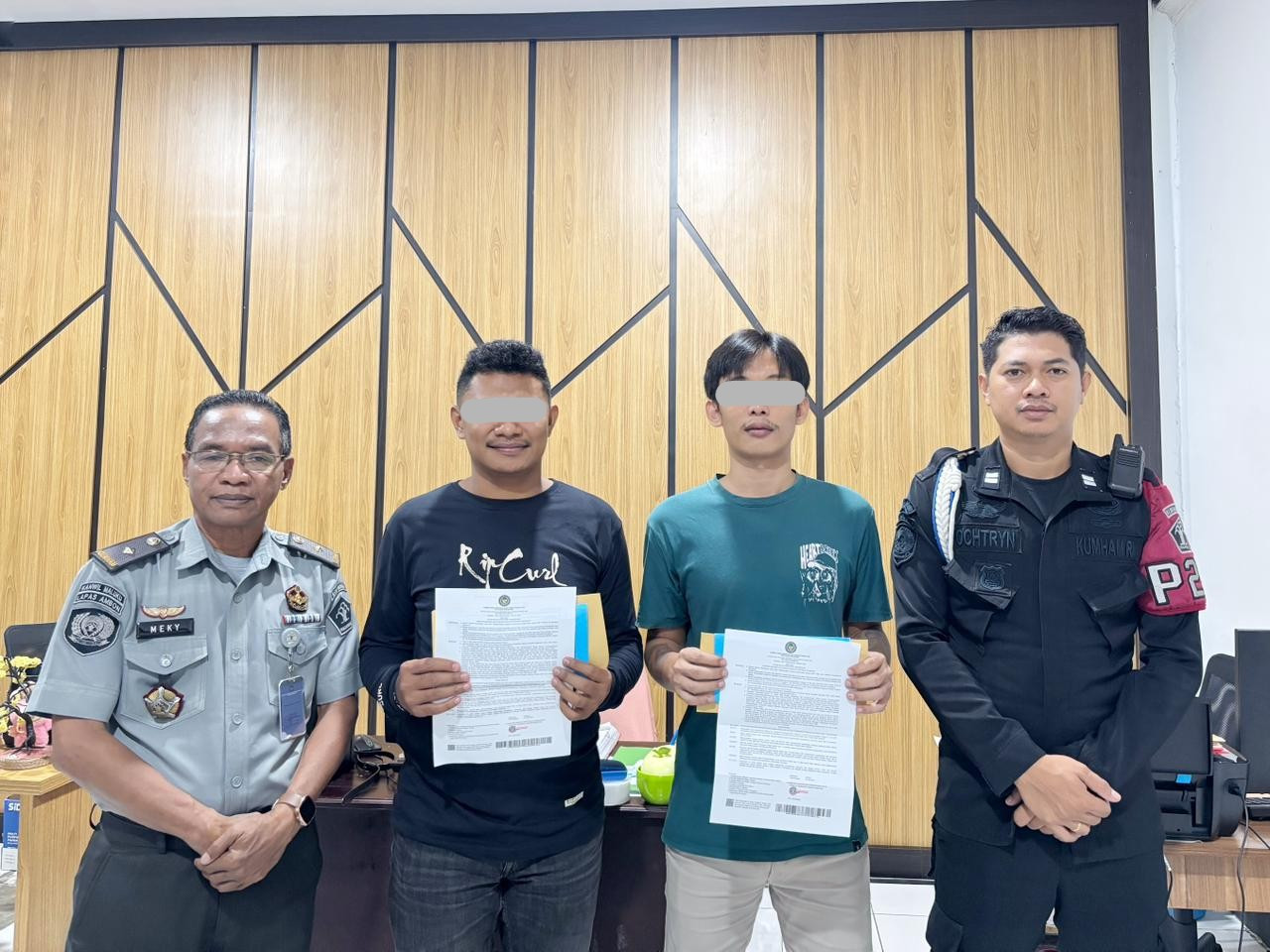 Lapas Ambon Lakukan Penghadapan dan Pelaporan PB terhadap 2 Warga Binaan