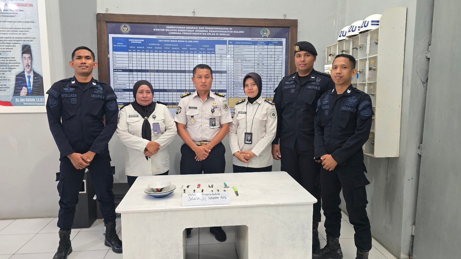 Lapas Kelas III Namlea  Laksanakan Razia,Pastikan Warga Binaan  Dari Barang-barang Terlarang