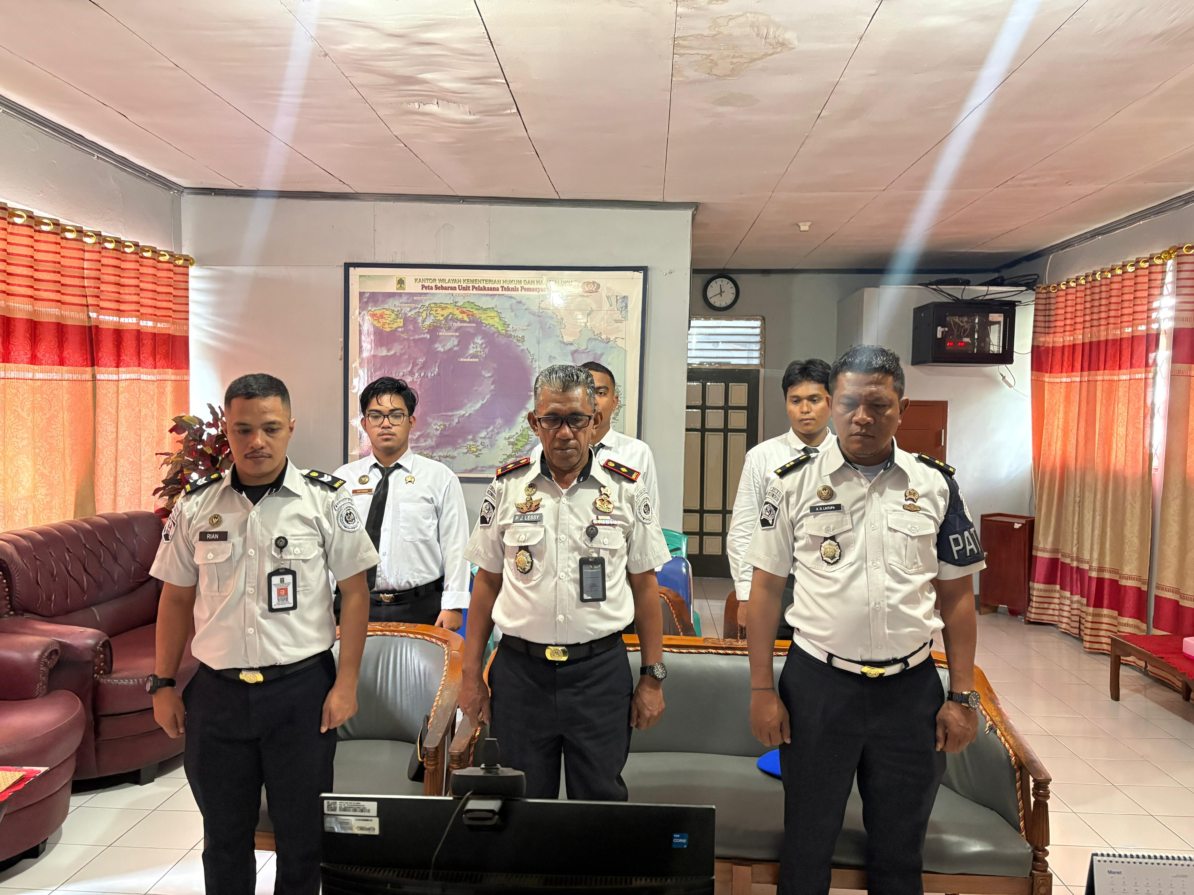 Lapas Dobo Ikuti Tasyakuran Hari Bakti Pemasyarakatan ke-62 Secara Virtual