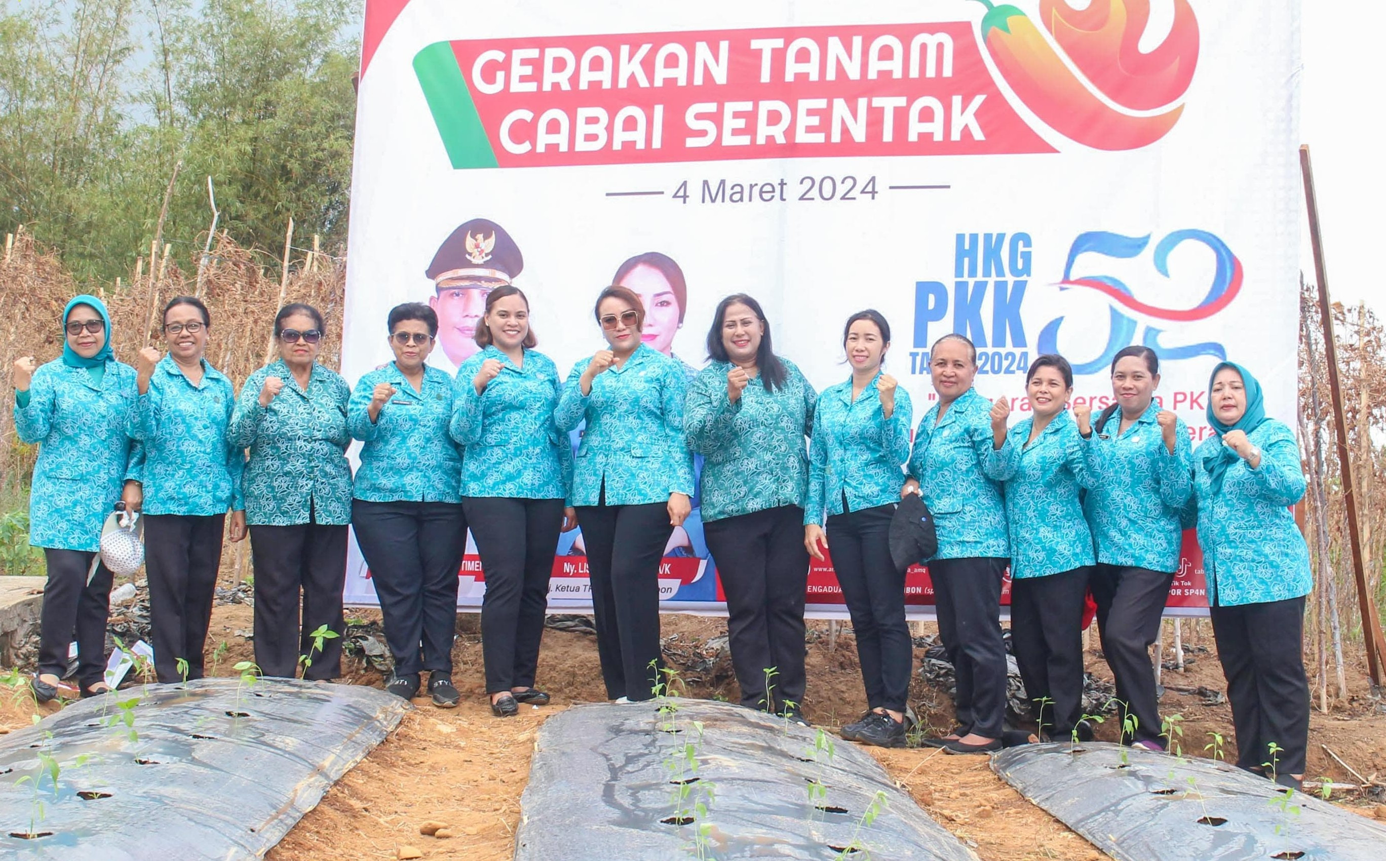 TP – PKK Kota Ambon Partisipasi Gerakan Tanam Cabai Serentak