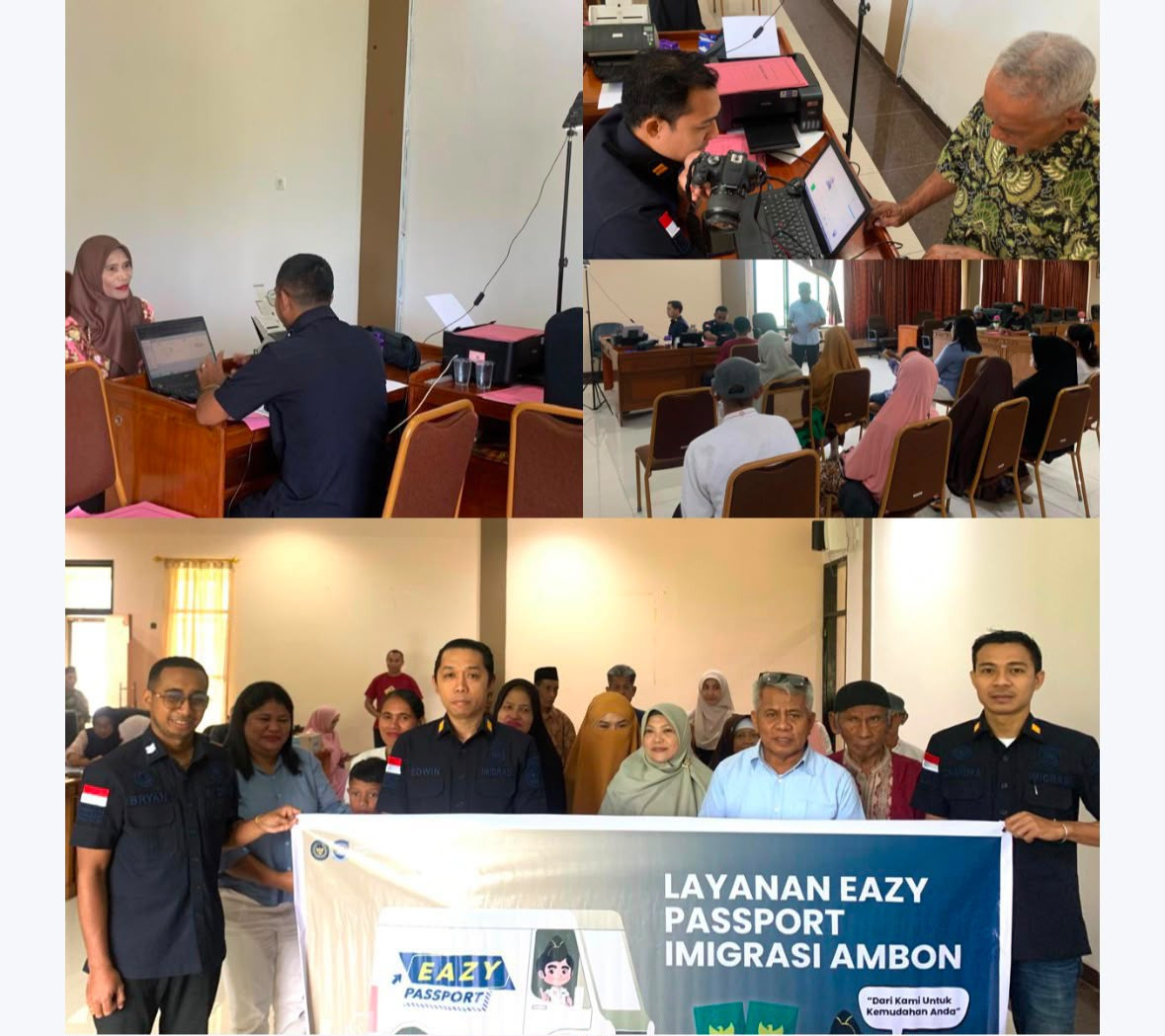 Eazy Passport Tembus Maluku Tengah, Imigrasi Ambon Layani Puluhan Pemohon Tanpa Harus ke Kota Ambon