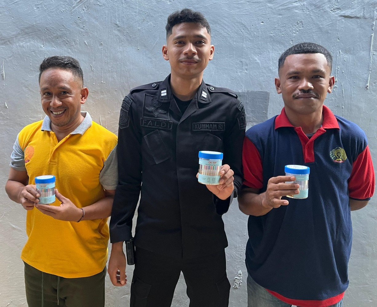 Brantas Narkoba, Rutan Kelas II A Ambon Tak Main-main Tes Urine Dijalankan Secara Berkala