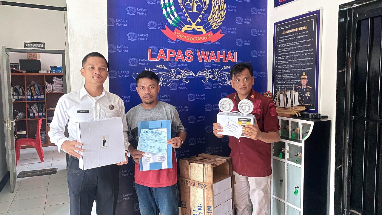 Sistem Keaman, Lapas Wahai Terima Lampu Emergency dari Ditjenpas
