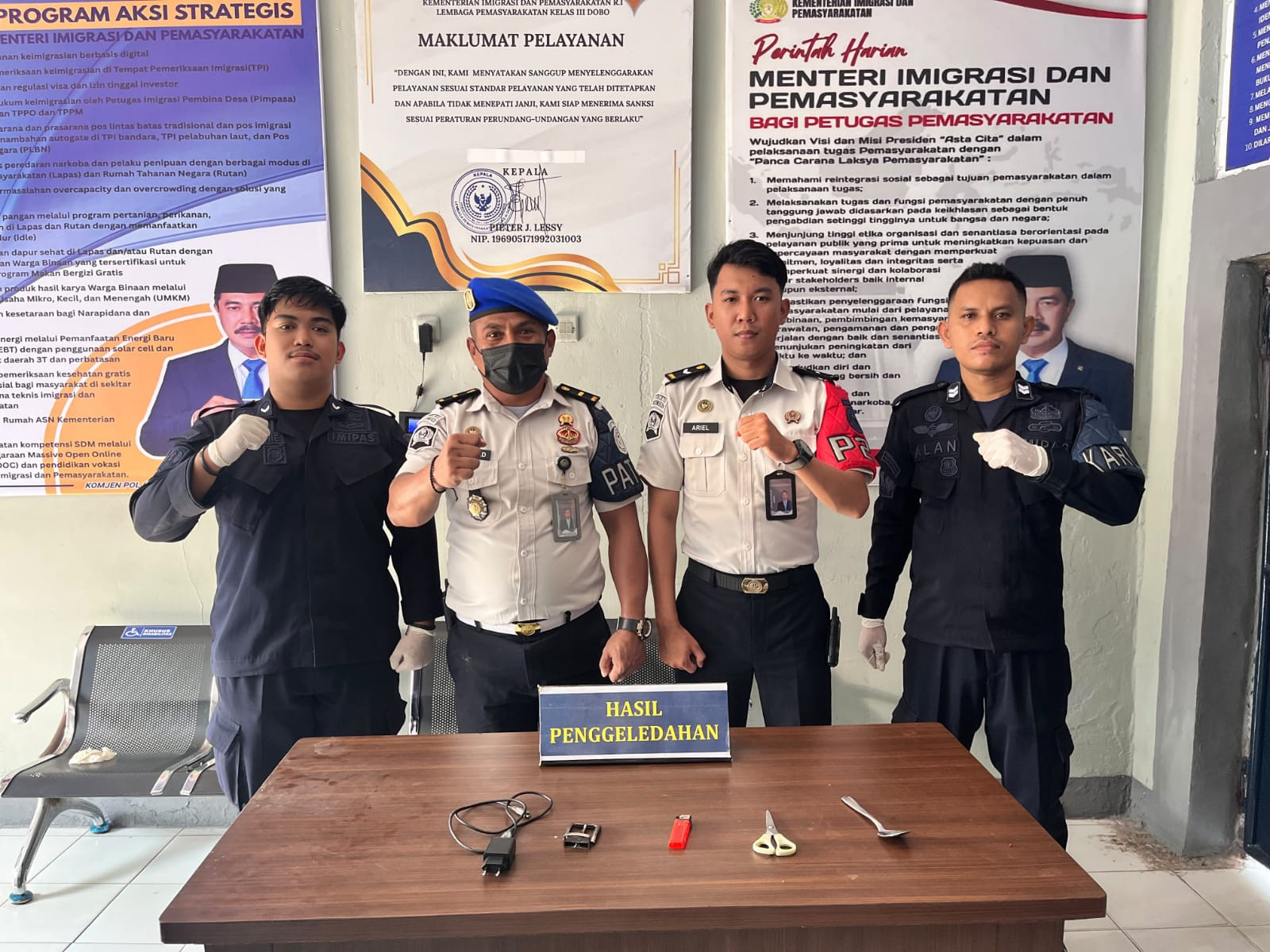 Lapas Dobo Perketat Pengawasan, Razia Elang 1 Temukan Sejumlah Barang Terlarang
